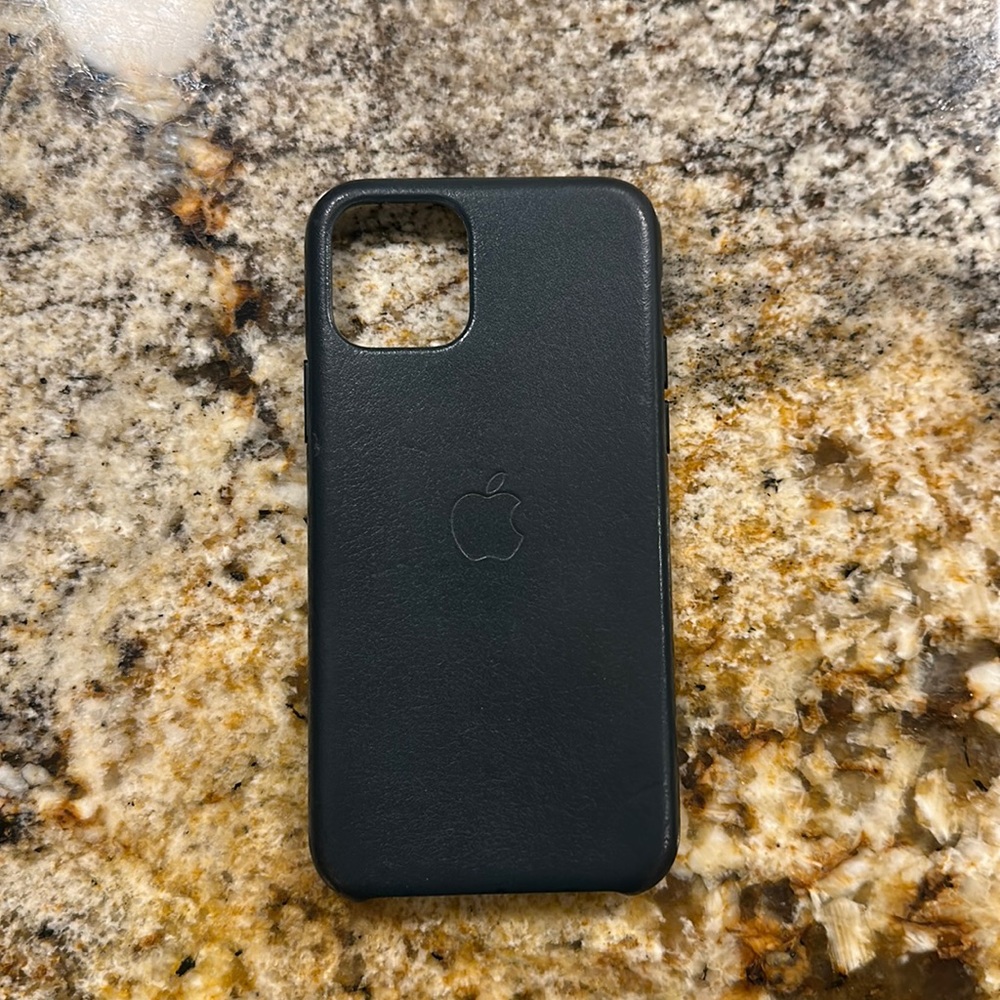 Dark green leather iPhone 11 Pro case!